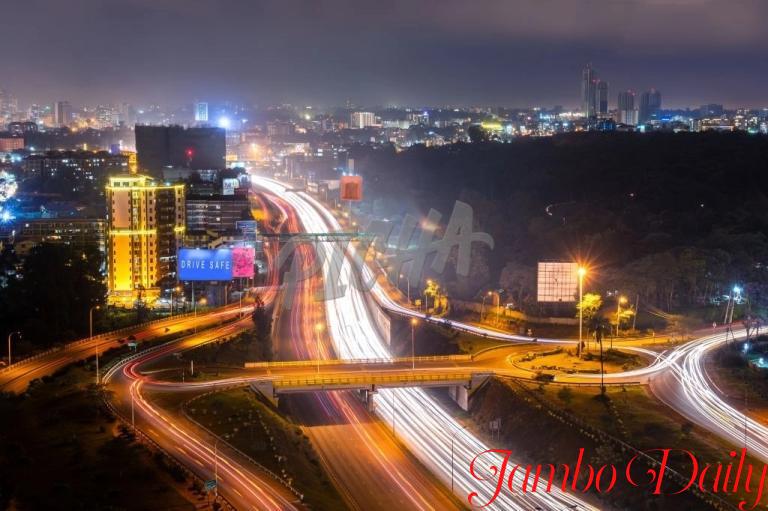 Thika Road Super Highway Muthaiga Area Aerial View